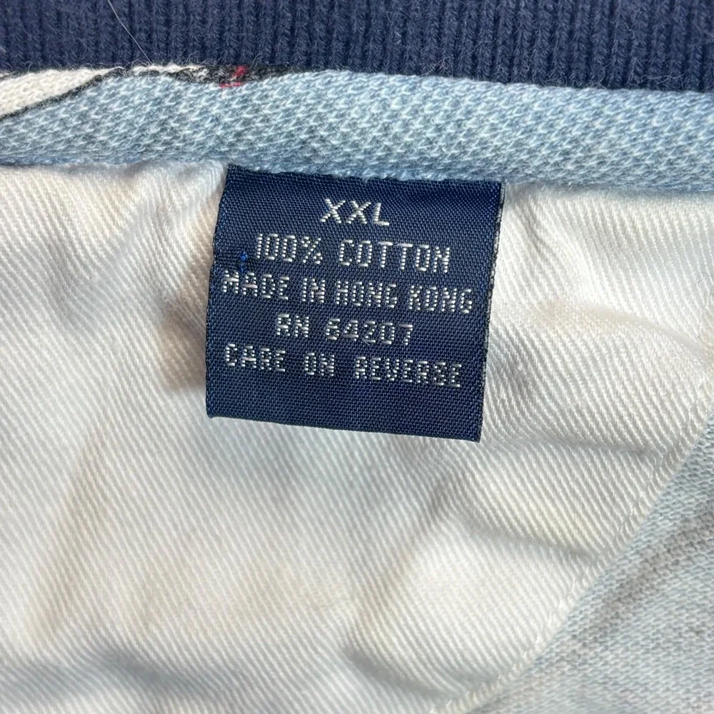VTG 80s Ralph Lauren‎ Polo Shirt Blue Cruise Ship Nautical Sailing Yacht XXL